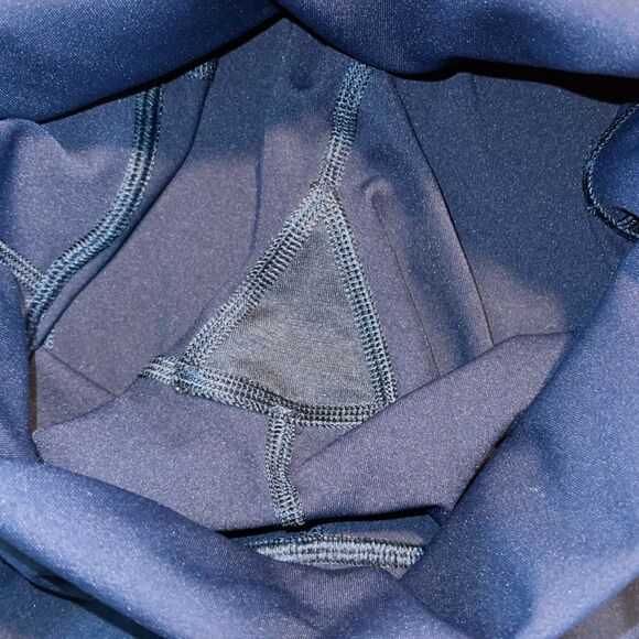 Lululemon‎ Womens Wunder Under Crop High-Rise Roll Down Scallop Leggings Navy XS - Picture 6 of 9